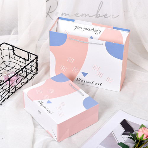 Wholesale Custom Logo Printing Creative Kraft Paper Shopping Bag Wedding Gift Packing Paper Boxes Party Supplies