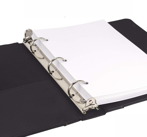 Wholesale customized A4 leather business 3 ring loose-leaf binder combination organizer Portfolio folder