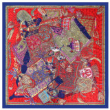 Fashion elegance ethnic style silk shawl totem yurt big vintage muslim square scarf