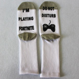 Amazon Wish Hot Sale Three-Dimensional Letter Offset Printing Game Short Or Tube Socks