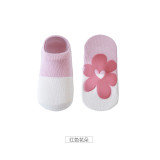 New Baby Socks Summer Thin Mesh Newborn Baby Socks Non-slip Combed Cotton Floral Children's Socks