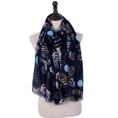 Wholesale high-quality various colors modern silk 90*180cm square printing scarf ladies