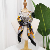 Digital Printing Horse Pattern Factory 100% Twill Silk Scarf 90x90cm With Best Quality