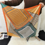 Women Cashew Nuts Little Printed Scarves Mass Customization Satin Square Scarf Designer