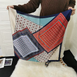 Women Cashew Nuts Little Printed Scarves Mass Customization Satin Square Scarf Designer