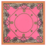 New printed fashion small shawl twill silk chain fringe printed ladies big pleated square scarf