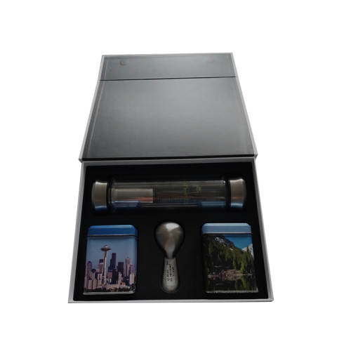 Luxury Magnetic Closure set packaging for Chinese Tea Gift Box with Foam