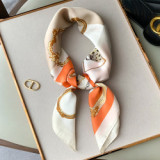 Spring And Autumn Lady Luxury Travel Shawl New Style Printed Large Square Beach Silk Head Scarf