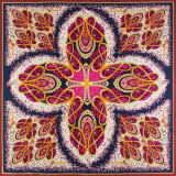 2021 New 130*130cm Luxury Women Cashew Print Square Twill Silk Scarf Gift Fashion Female Shawls Wraps