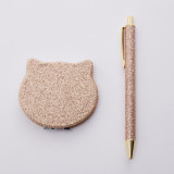Promotion Advertising Gift Compact Pocket Mirror And Pen Gift Set