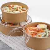 16oz White Paper Noodle Box Salad disposable box paper container