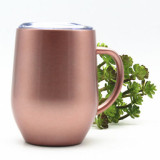 Coffee Mug with Handle 14oz Insulated Stainless Steel Reusable Coffee Cup Double Wall Coffee Travel Mug Powder Coated Forest