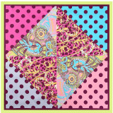 Fashion Kerchief Silk Satin Neck Scarf For Women Print Hijab Scarfs Female 90*90cm Square Shawls Wraps Scarves For Lady