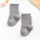 Autumn and Winter Baby Cotton Socks 0-3 Years Anti Slip Socks Kids Non-Slip Floor Socks Coral Velvet Thickened Dinosaur