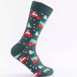New Colorful Christmas Day Socks Medium Tube Large Size Breathable Cotton Socks Gift Christmas Casual Trend Male Socks
