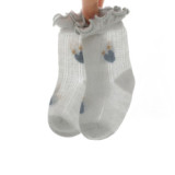 New Baby Socks Summer Thin Mesh Newborn Baby Socks Combed Cotton Floral Children's Socks