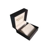 Customized Luxury Plastic Case PU Leather Wrapping Covered Velvet Women Jewelry Watch Gift Box with Embossing Logo