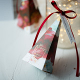 Pyramid Shape Custom Packaging Wedding Folding Paper Candy Box