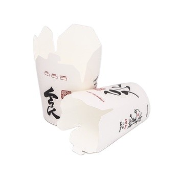 Custom printed disposable 16oz 26oz kraft food packaging takeaway container chinese noodle paper box