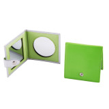 Wallet pu leather compact mirror travel pocket mirror cosmetic mirror with customized logo