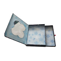 Custom Logo Square Cardboard Foldable Magnetic Closure Boutique Sock Headband Packaging Box PVC Transparent