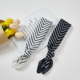 Spring silk scarves women's ins Japanese and Korean hair band binding bag small square scarf