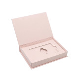 Custom Logo Luxury Fashion Paper Cardboard Retail Pink Magnetic Earrings Jewelry Ring Boxes