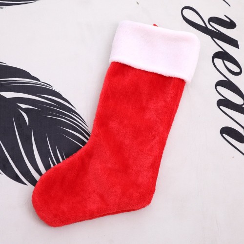 Explosive Christmas Decorations High-End Classic Short Plush Christmas Socks