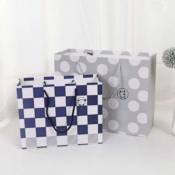 Big Circle Pattern Hair Extension Gift Paper Bag Packaging