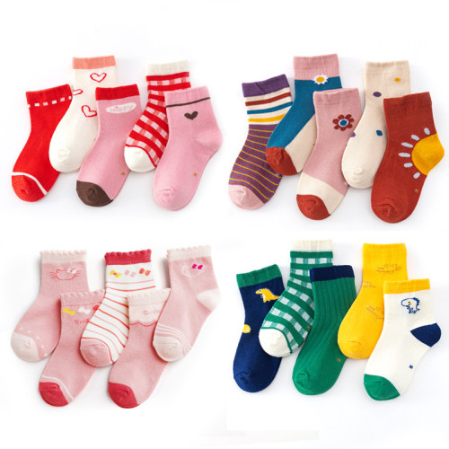 Baby Sock Autumn And Winter Combed Cotton Baby Cartoon Boys and Girls Middle Stockings