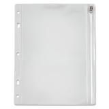 Hot selling a4 a5 hard plastic pp zipper file bag zip closure clear sheet document file protector folder with punch holes