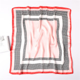 Custom Summer New Style Satin Silk Scarf Women 90cm Square Scarf Ash Purple Fashion Decorative Silk Scarf