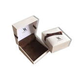 Customized Luxury Plastic Case PU Leather Wrapping Covered Velvet Women Jewelry Watch Gift Box with Embossing Logo