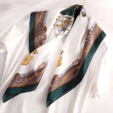 Spring And Autumn Lady Luxury Travel Shawl New Style Printed Large Square Beach Silk Head Scarf