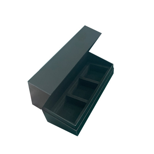 Black Paper Cosmetic Candles Perfume Packaging Boxes Magnetic Paper Packaging Box With Insert