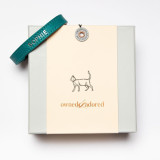 Custom logo 2 pieces cardboard toys dog collar gift packaging box for pet accessories