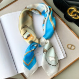 Spring And Autumn Lady Luxury Travel Shawl New Style Printed Large Square Beach Silk Head Scarf