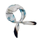 Custom Japanese Korean Sweet Scarves Ballet Dancers Breast Wrapping Pleated Square Silk Scarf