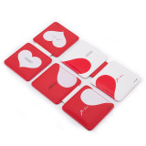 The Best Gift Mirror Pu Leather Heart-shaped Pattern Pocket Mirror With Logo