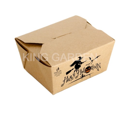 45oz China Wholesale Disposable Packaging Kraft Whiteboard Takeaway Food Paper Lunch Box