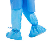 Low price high quality promotional products blue pe foot cover long boot cover with elastics