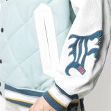 OEM custom logo bomber baseball embroidered print quilted flight varsity jacket for men
