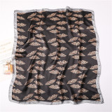 Ladies simple Explosive style silk scarf women's big square ladies scarf hijab gift silk scarf factory wholesale custom