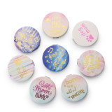 Hot stamping gold sublimation pocket mirror compact cosmetic makeup hand mirror