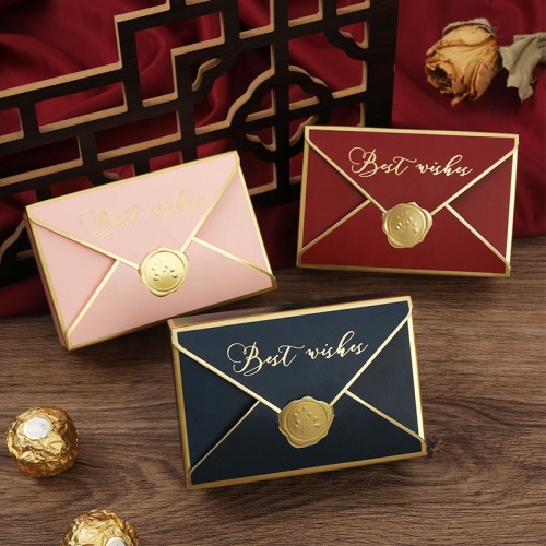 Paper wedding candy gift packaging folding envelope packaging paper box