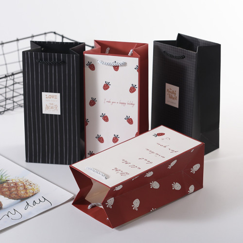 Milk Tea Shopping Paper Bag with Handle Eco-friendly