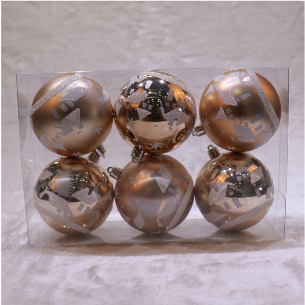 8cm Decorative plastic christmas ball