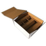 Custom bridesmaid white gift boxes with magnetic lid and paper insert