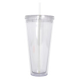 Ready to ship Hot Sales Plastic Tumbler Cups Double Wall with Lid and Straw Mug Insulated Reusable Tumbler Clear AS Tumbler