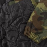 OEM custom printing lightweight hooded windproof quilted outdoor camo jacket for men
